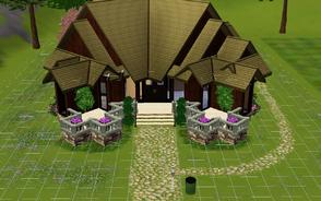 Sims 3 — Rose Cottage_one bedroom by lordphlurp — a nice little modern cottage for two one bed, one bath, kitchen,