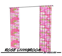 Sims 3 — Rose Livingroom_Curtain by mensure — Rose Livingroom_Curtain by mensure. Recolorable two parts. You can find it