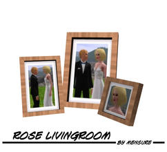 Sims 3 — Rose Livingroom_Frames by mensure — Rose Livingroom_Frames by mensure. Recolorable. Four variations. You can