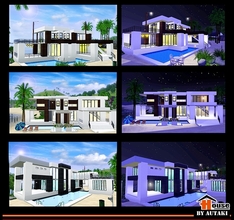 Sims 3 — Modern Beach *House Set* by autaki — Modern Beach *House Set* Hope you like this I thank all the artists TSR.
