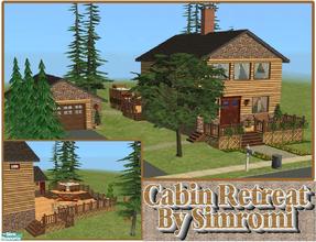 Sims 2 — Ranch House with Side Garage by simromi — Your sims will love this roomie Ranch House with large back yard. This