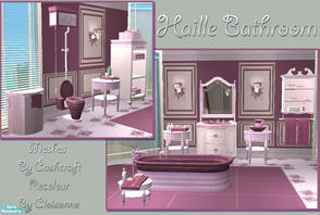 Sims 2 — Haille Bathroom by Cloisonne — A requested recolour of Cashcraft's Victorian Bathroom and addon sets.