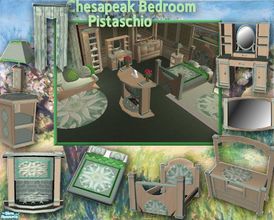 Sims 2 — Chesapeake_Pistachio Bedroom by ead425 — This is a recolor of my Chesapeake Bedroom Meshes. Set contains, double