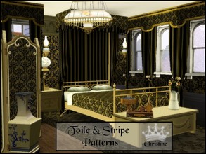 Sims 3 — Toiles & Stripes Patterns by cm_11778 — New toile and Stripe Set for your Sim homes, as always, I hope you