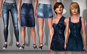 Sims 3 — FS 50 - Denim by katelys — 2 new dresses, jeans and two skirts for adult and young adult females. Enjoy:)