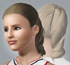 Sims 3 — Quinn Fabray (Dianna Agron) cheerleader hair by ancsie18 — Cheerleader curly ponytail hair as seen on Quinn