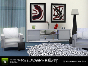 Sims 3 — FREE Modern Hall  by TheNumbersWoman — A Free set for everyone. A Small hallway set in a modern style. You can