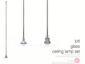 Sims 3 — Loft Glass Ceiling Lamp Set by DOT — Loft Glass Ceiling Lamp Set Add On see recommended. Floor Lamp.
