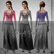 Sims 3 — Top with Necklace  by Simsimay — 