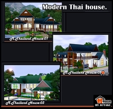 Sims 3 — Thai Modern House Set . by autaki — Thai Modern House Set . Modern Thai style house with home medium compact,