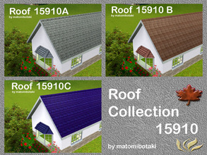 Sims 3 — Roof Collection 15910 by matomibotaki — Roof Collection with 3 different slate roofs by MB. Enjoy