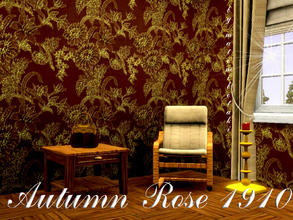 Sims 3 — Autumn Rose 1910 by matomibotaki — Gentle pattern in brown, grey and light yellow, 3 channel, to find under