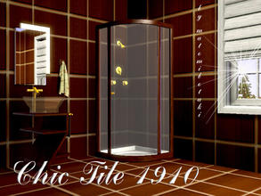 Sims 3 — Chic Tile 1910 by matomibotaki — Modern and chic tle pattern, look nice as a wooden pattern too, in orange, dark