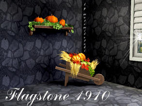 Sims 3 — Flagstone 1910 by matomibotaki — Stone pattern in grey, dark blue and light yellow, 3 channel , to find under