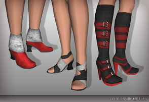 Sims 3 — FS 52 - Shoes by katelys — 3 new pairs of shoes. 1 new mesh, 2 edited. Hope you enjoy. Pictures taken in TSR