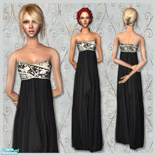 Sims 2 — Elegant - Black by simal10 — Four designer gowns and a new mesh for your sims.. Have fun!