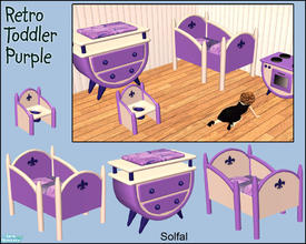 Sims 2 — Retro Toddler Purple by solfal — Recolour of my Retro Toddler set. Use it together with my Retro Toy Oven