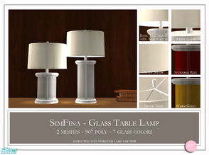 Sims 2 — SimFina Glass Table Lamps by DOT — SimFina Glass Table Lamp. 2 Meshes Plus Recolors. Sims 2 by DOT of The Sim