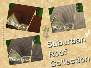Sims 3 — Suburban Roof Collection by matomibotaki — 3 different roofs in brown and beige by matomibotaki. Enjoy