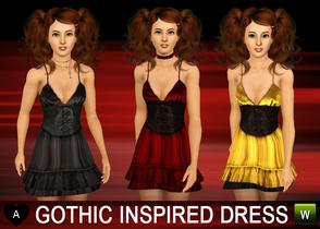 Sims 3 — Gothic inspired dress  by agapi_r — Gothic inspired dress