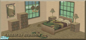 Sims 2 — Barracks Bedroom by teodsio — Barracks bedroom for your military Sims.