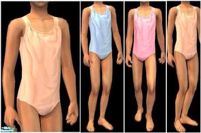 Sims 2 — JPswim6 - peach by juttaponath — Bathing suit for girls. No mesh or expansion pack required.