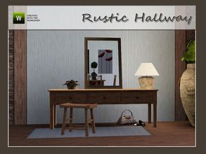 Sims 3 — Rustic Hallway by Angela — Rustic Hallway a small set to put in you hall or entry. Set contains: Sidetable,