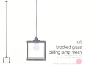 Sims 3 — Loft Blocked Glass Ceiling Lamp Mesh by DOT — Loft Blocked Glass Ceiling Lamp Mesh Add On see recommended. Floor