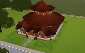 Sims 3 — Pagoda Life by lordphlurp — a regular house with a pagoda roofing spin :D also includes a conservatory 