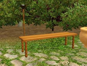 Sims 3 — Banc De Jardin by lilliebou — Hi! This bench can be found under Misc. Comfort for 125 Simoleons. One part