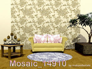 Sims 3 — Mosaic_14910 by matomibotaki — Pattern in 2 blue shades and light grey, 3 channel, to find under Tile/Mosaic. 