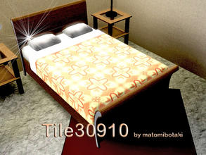 Sims 3 — Tile30910 by matomibotaki — Tile pattern in blue, red and light yellow, to find under Tile/Mosaic.