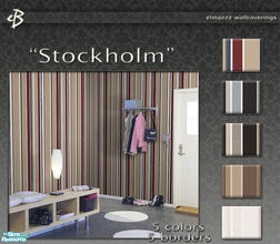 Sims 2 — "Stockholm" by elmazzz — Makeover your Sims home with these sleek, contemporary Swedish style walls.