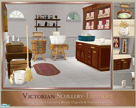 Sims 2 — Victorian Scullery-Laundry by Cashcraft — It is washday and you are anxious to try out your new fangled washer