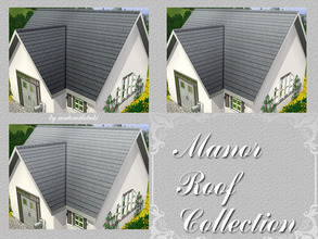 Sims 3 — Manor Roof Collection by matomibotaki — Manor Roof Collection by MB, 3 roofs in grey shades. Enjoy