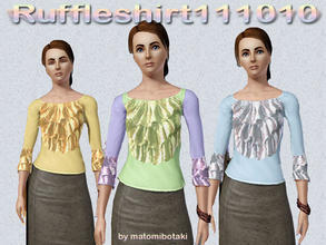Sims 3 — Ruffleshirt111010 by matomibotaki — Lovely shirt for your sims ladies with 2 color-options by MB ( young adult,