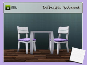Sims 3 — White Wood Horizontal by Angela — Made by Angela@TSR (2010)
