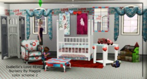 Sims 3 — Isabella's love 4ever nursery by RomanceSims — My first set of meshes is inspired by a dress I made for my
