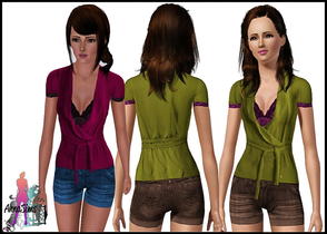 Sims 3 — AnnaSims2_Short jeans outfit by annasims2 — AnnaSims2_Short jeans outfit