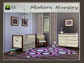 Sims 3 — Modern Nursery by Angela — Modern Nursery. Most parts of this set i have redone from my Sims2 set. Set contains: