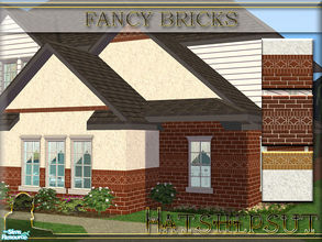 Sims 2 — Fancy Bricks by hatshepsut — A set of 12 ornate brick walls