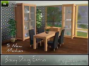 Sims 3 — Biscay Dining Extras by Shakeshaft — A complimentary set of cabinets to match my Biscay Dining set, included are