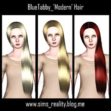 Sims 3 — Sims3 'Modern' hairstyle for adult~elder female sims by BlueTabby — This is my first contribution to TSR