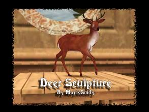 Sims 3 — MajikGoldys Deer Sculpture by MajikGoldy — MajikGoldys Deer Sculpture Come see us at Dragoncat's 3D Fantasies