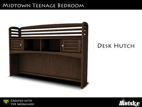 Sims 3 — Midtown Teenage Desk Hutch by Mutske — Use Moveobjects on to put the Hutch on the desk. Made by Mutske@TSR.