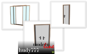 Sims 3 — Modern Line Doors set by hudy777-design — ModernLine Windows matching doors