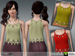 Sims 3 — Ekinege - Embellished Top 1 (Teen) - S35 by ekinege — For teen girls.