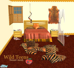 Sims 2 — evi\'s wild teens by evi — I love this Sunair\'s bedroom set! I enjoyed recoloring. It came out a bit wild for