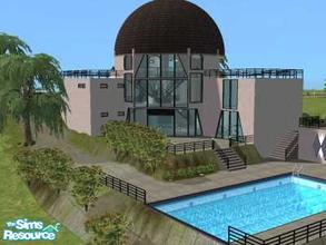 Sims 2 — The Observatory by H3wwy — A disused observatory,remodeled to provide a thoroughly modern and stylish home.Some
