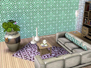 Sims 3 — Ornella by matomibotaki — Pattern by matomibotaki, in tourquise, green and white, 3 channel, to find under